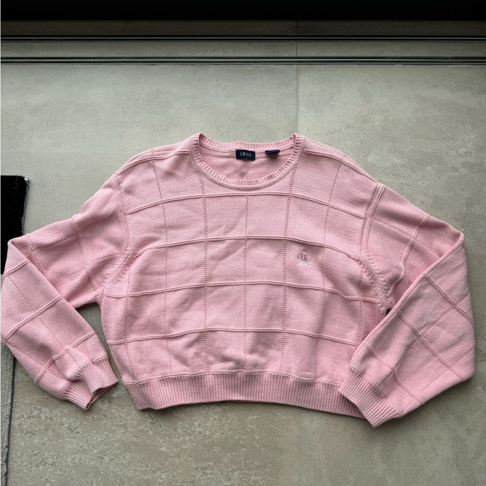 IZOD Women's Pink Cotton Sweater